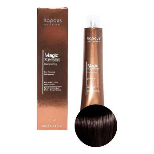 Краска для волос Kapous Professional Magic Keratin Non Ammonia 4.4 Медно-коричневый 100 мл