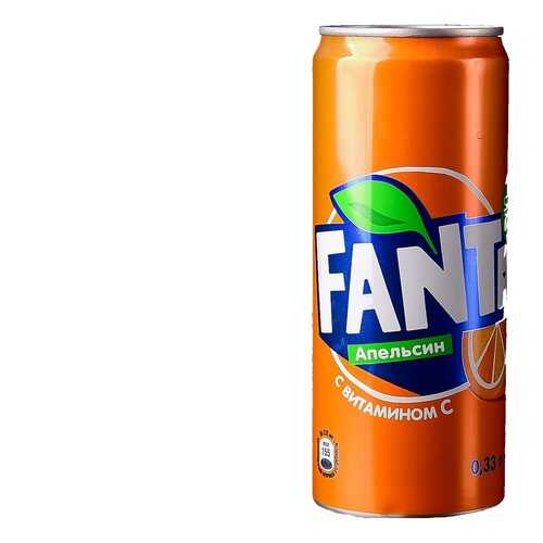 Напиток газированный Fanta апельсин жестяная банка 0.33 л