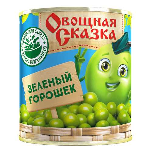 Горошек зеленый Овощная сказка 310 г