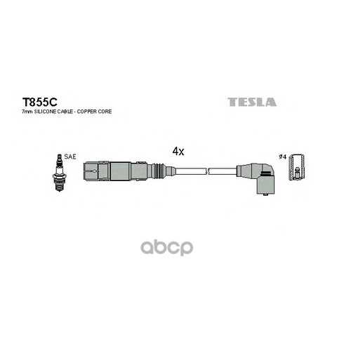 Комплект Проводов Зажигания TESLA T855C