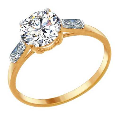 Кольцо женское SOKOLOV из серебра со Swarovski Zirconia 89010077 р.18.5