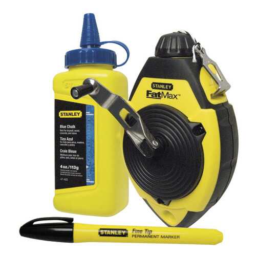 Набор разметочный Stanley 0-47-681 шнур 30м. меловой порошок, маркер