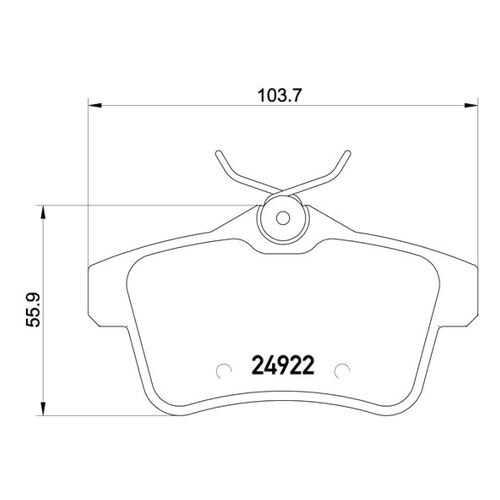 Комплект тормозных колодок Brembo P61114