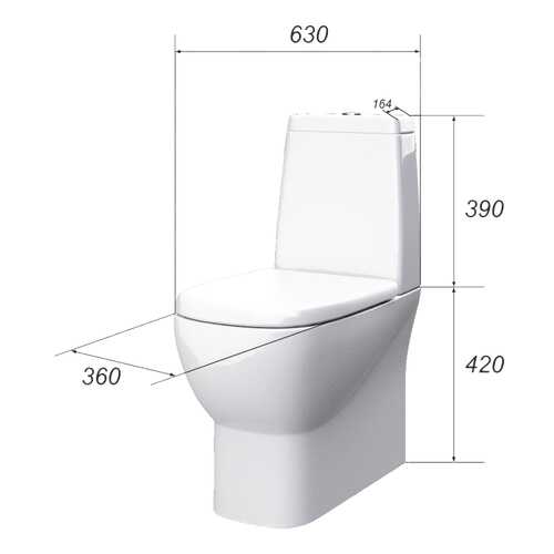 Унитаз-компакт Sanita Luxe INFINITY INFSLCC01040522 белый