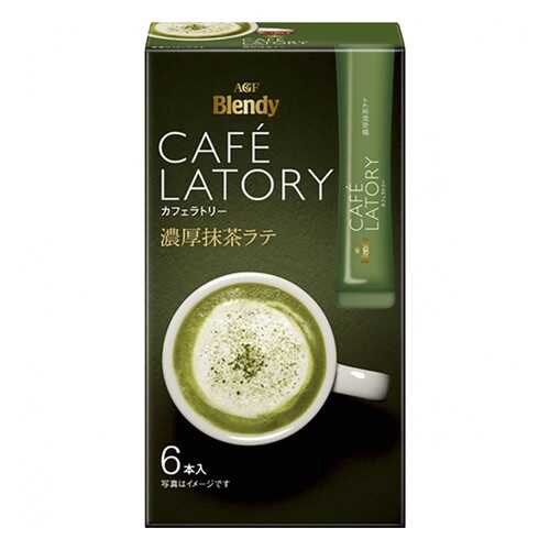 Чай зеленый растворимый AGF Cafe Latory Бленди латте в стиках 6 шт
