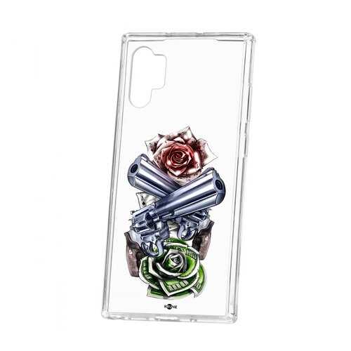 Чехол Samsung Galaxy Note 10+ Kruche Print Карты деньги 2 ствола