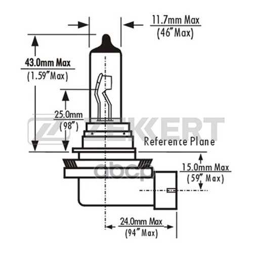 Лампа H11 12v 55w Pgj19-2 Zekkert lp-1019