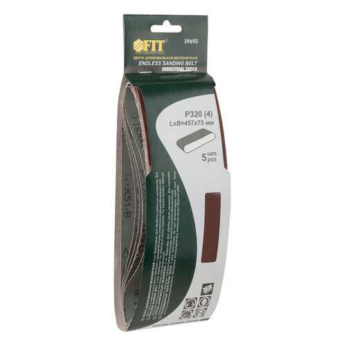 Ремни шлифовальные 75х457 мм Р 320, 5шт. FIT 39690
