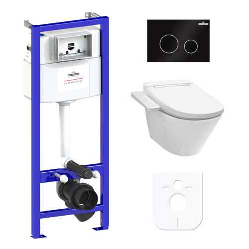 Комплект 5 в 1 подвесной унитаз Lavinia Boho Smart V-Clean 3930003R, умный