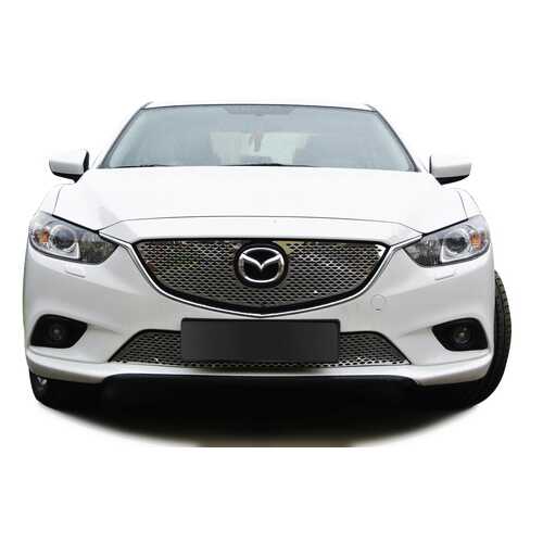 Накладка решетки радиатора Fancycar для Mazda 6 III GJ (2012+), верхняя, лист 1,5 мм, нерж