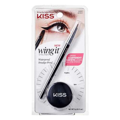 Подводка для глаз Kiss Wing It Eyeliner Black
