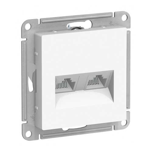 Розетка SE AtlasDesign Белая двойная компьютерная RJ45+RJ45, кат.5E, механизм