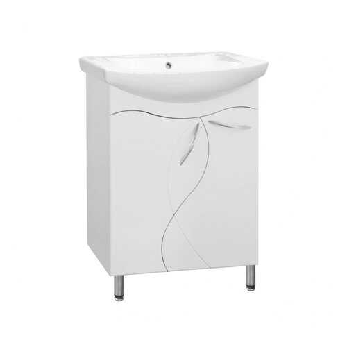 Тумба с раковиной Style Line Амелия 65 напольная, белый