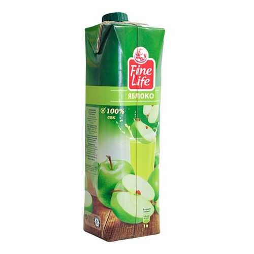 Сок Fine Life яблоко восстановленный осветленный 1 л