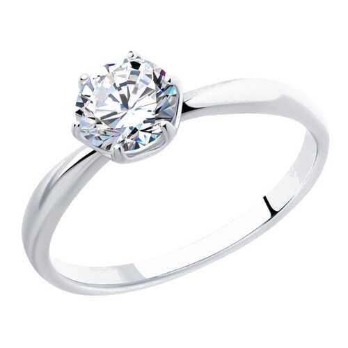 Кольцо женское SOKOLOV из серебра со Swarovski Zirconia 89010123 р.17