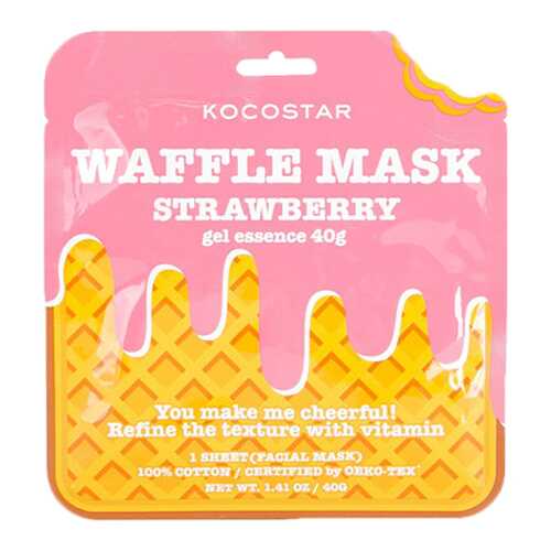 Маска для лица Kocostar Тонизирующая с экстрактом клубники 40 г