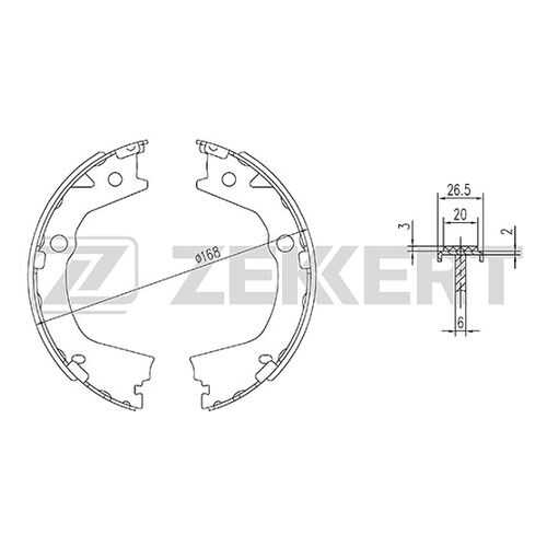 Комплект тормозных колодок ZEKKERT BK-4455