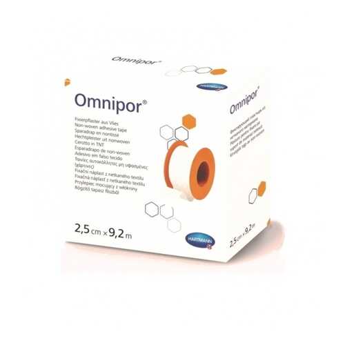 Пластырь Omnipor фиксирующий из нетканого для чувствительной кожи 2,5 см х 9,2 м