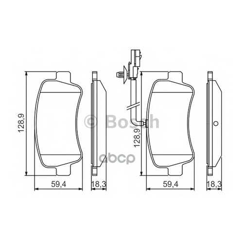 Комплект тормозных колодок Bosch 0986494500