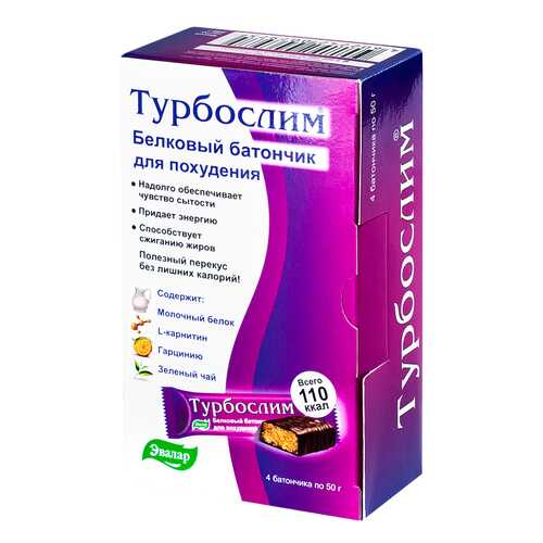 Турбослим Эвалар батончик белковый 4 штуки по 50 г