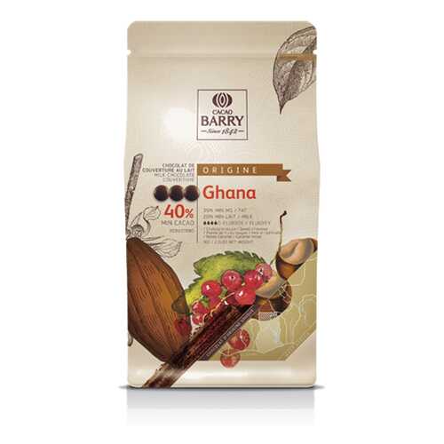Шоколад Cacao Barry GHANA - Молочный, 40%, 1кг. (CHM-P40GHA-2B-U73)