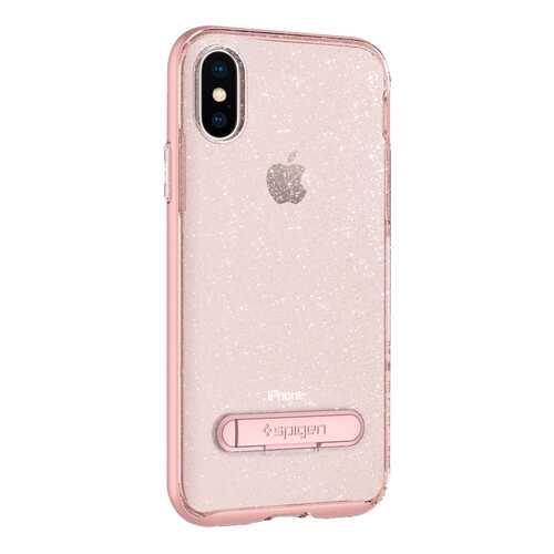 Чехол Apple Spigen Crystal Hybrid Glitter для iPhone X розовый 057CS22150