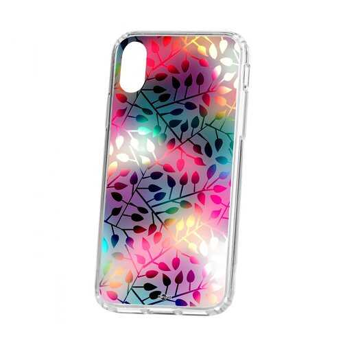 Чехол Kruche Apple iPhone X Print Цветные листья