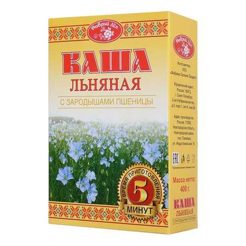 Каша Добрый Лен льняная с зародышами пшеницы 400 г