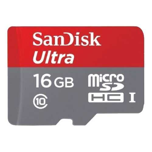 Карта памяти SanDisk Micro SDHC Ultra SDSQUNB-016G-GN3MN 16GB