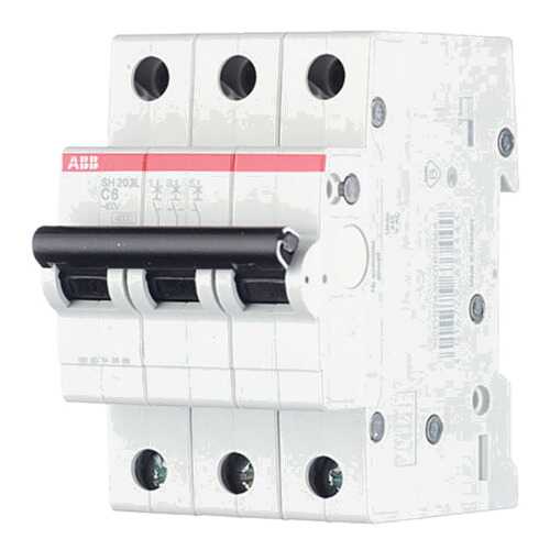 Выключатель автоматический модульный ABB SH203L, 3п, C, 6 А, 4,5 кА