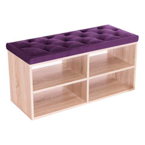 Обувница Милана Обувница HD 950*450*450 Bella 14 Фиолетовый, Дуб сонома