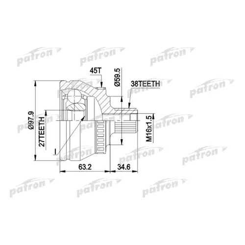 Шрус PATRON PCV1267