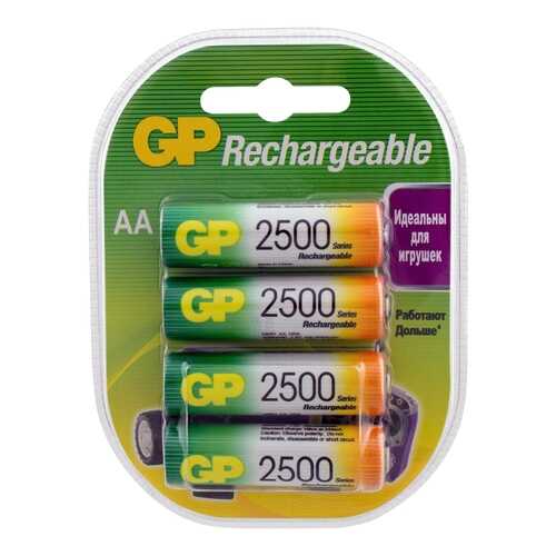 Аккумуляторная батарея GP AA (250AAHC-2DECRC4) 4 шт