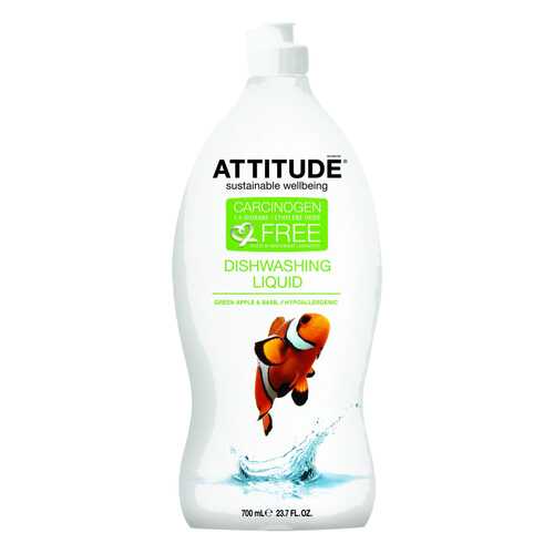 Средство для мытья посуды Attitude зеленое яблоко и базилик 700 мл