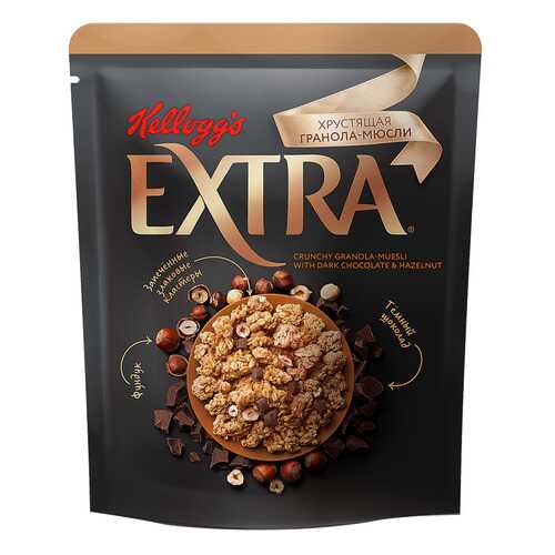 Гранола-мюсли хрустящая Kellogg's Extra с темным шоколадом и фундуком 300 г