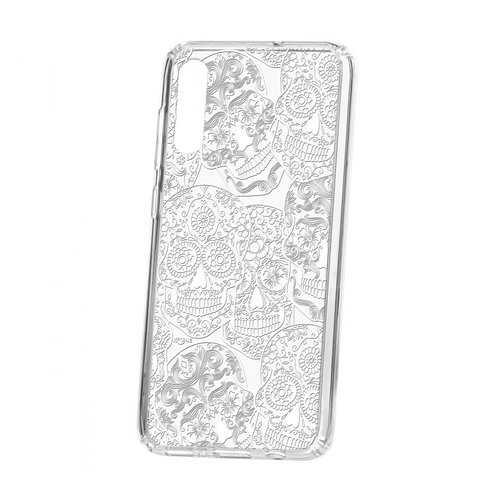 Чехол Kruche Samsung Galaxy A70 2019 Print Skull White