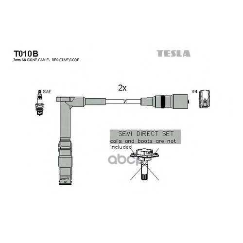 Комплект Проводов Зажигания TESLA T010B