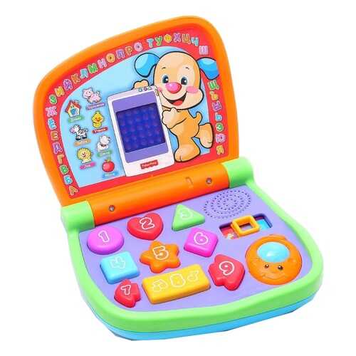 Детский игровой развивающий двуязычный интерактивный ноутбук Fisher Price Смейся и учись