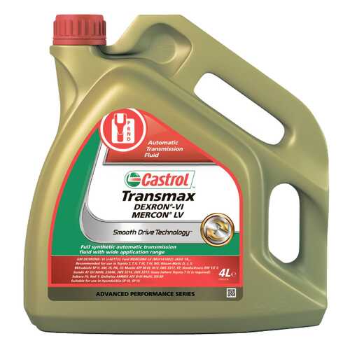 Трансмиссионное масло Castrol Transmax Dexron® VI Mercon® LV 4л 156CAB