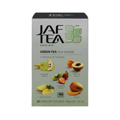 Чай Jaf Tea Green Fruit Melody зеленый с добавками ассорти 5 видов по 4 сашета