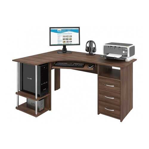 Компьютерный стол Компассмебель С 237 KOM_C-237_dark_walnut 150x110x75, орех темный