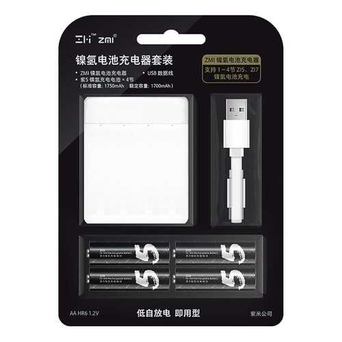 Зарядное устройство Xiaomi ZMI PB401 с аккумуляторами AA 1750mAh (4 шт)