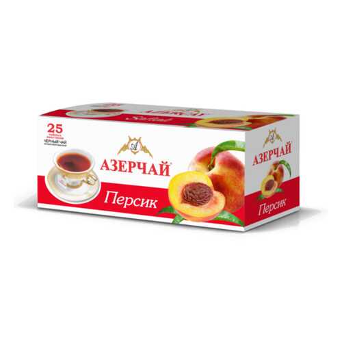 Чай черный Азерчай персик 25 пакетиков