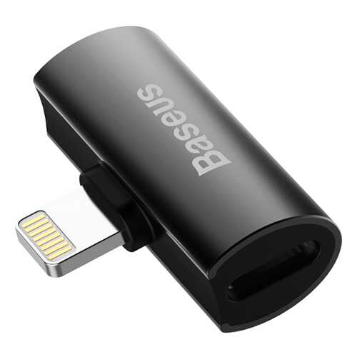 Аудио-переходник Baseus Audio Converter L46 Lightning Male Lightning Female Adapter Black