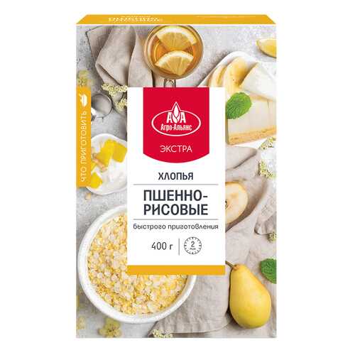 Хлопья Агро-Альянс Экстра Пшенно-рисовые, 400 гр