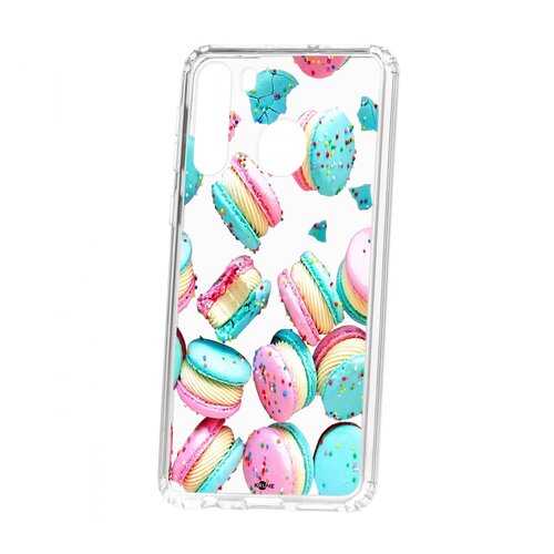 Чехол Kruche для Samsung Galaxy A21 Print Макарон