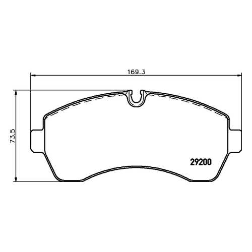 Комплект тормозных колодок Hella 8DB355005531