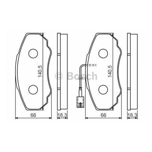 Комплект тормозных колодок Bosch 0986494048