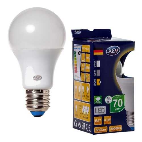 Лампочка светодиодная LED, груша Е27 8,5W 2700K теплый свет