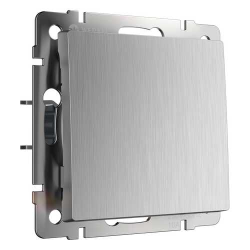 Выключатель Werkel WL09-SW-1G-2W cеребряный рифленый